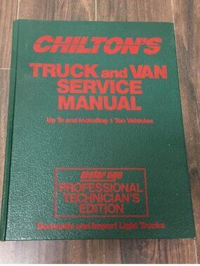 Chilton's Truck and Van Service Manual 1992 Up To and Including 1 Ton 1988-1992